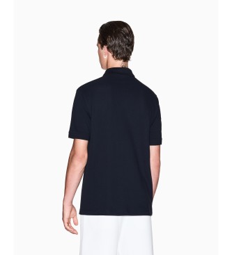 A|X Armani Exchange Polo regolare con logo blu navy