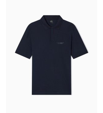 A|X Armani Exchange Polo regolare con logo blu navy