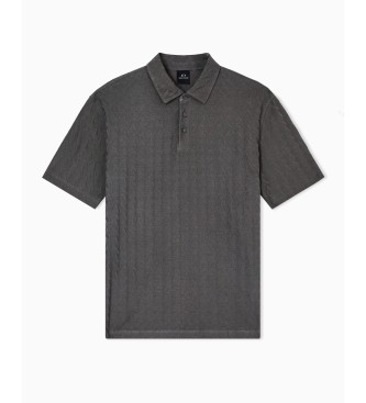 Armani Exchange Grey printed polo shirt