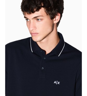 A|X Armani Exchange Polo attillata blu navy