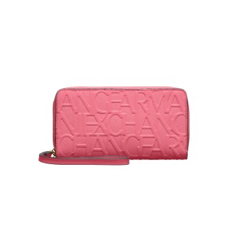 Armani Exchange Rožnata čipkasta denarnica