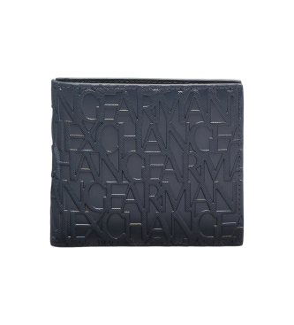 Armani Exchange Navy coated fabric wallet