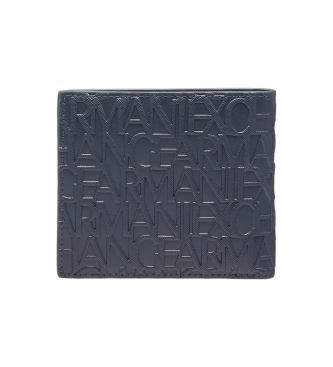 Armani Exchange Navy coated fabric wallet