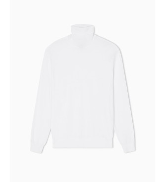 AIX Armani Exchange Želvasti pulover bele barve