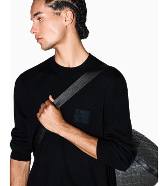 AIX Armani Exchange Navaden pulover črne barve