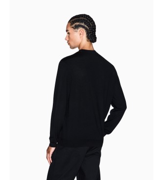 AIX Armani Exchange Navaden pulover črne barve