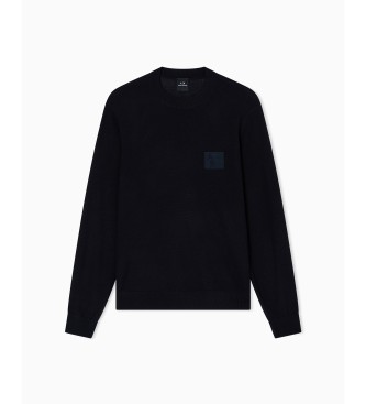 AIX Armani Exchange Navaden pulover črne barve