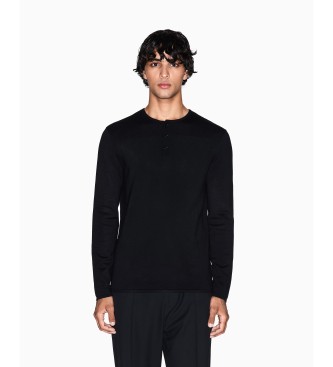 A|X Armani Exchange T-shirt Serafino preta