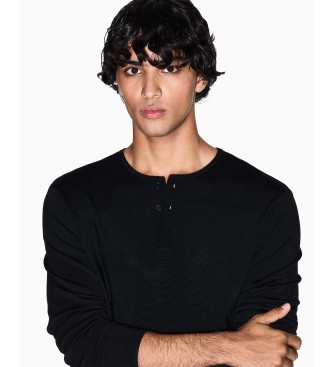 A|X Armani Exchange T-shirt Serafino preta