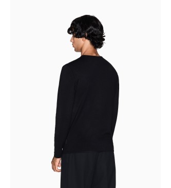 A|X Armani Exchange T-shirt Serafino preta