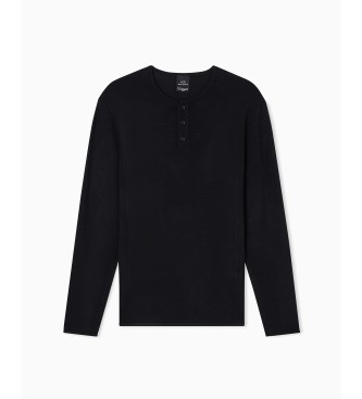 A|X Armani Exchange T-shirt Serafino preta
