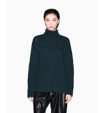 A|X Armani Exchange Groene grof gebreide trui