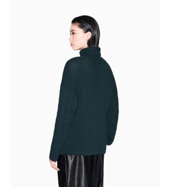 A|X Armani Exchange Groene grof gebreide trui