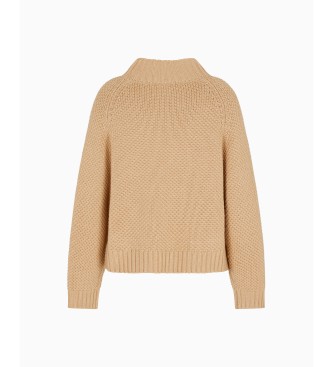 AIX Armani Exchange Camisola de gola alta bege