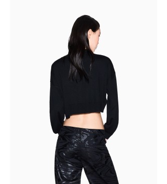 A|X Armani Exchange Camisola preta com lantejoulas