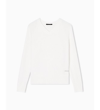 A|X Armani Exchange Trui met V-hals wit