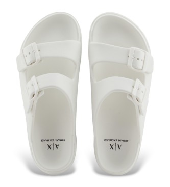 Armani Exchange Flip-flops med vit monoblockkonstruktion