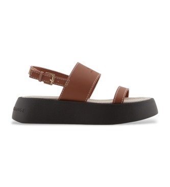 Armani Exchange Pink Saffiano Sandals