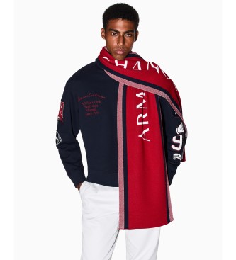 A|X Armani Exchange Echarpe logo xl rouge