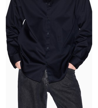 A|X Armani Exchange Granatowa satynowa koszula