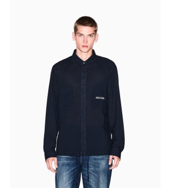 Armani Exchange Skjorta med fickor marinbl