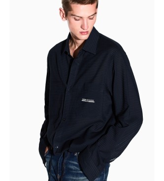 Armani Exchange Skjorta med fickor marinbl