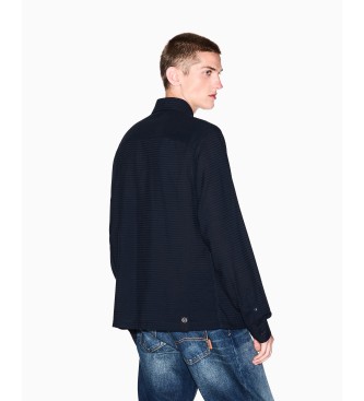 Armani Exchange Skjorta med fickor marinbl