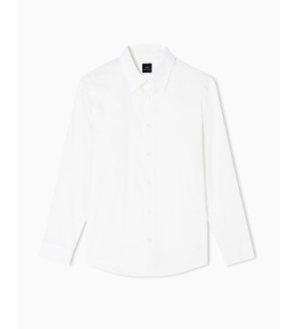 Armani Exchange Srajca z logotipom Jacquard bela