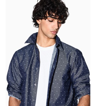 A|X Armani Exchange Navy jacquard shirt