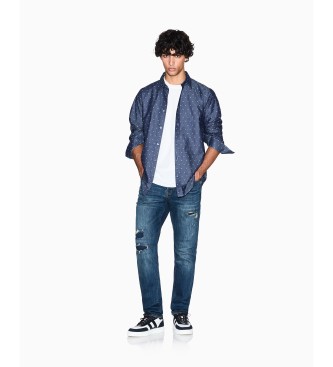 A|X Armani Exchange Navy jacquard shirt