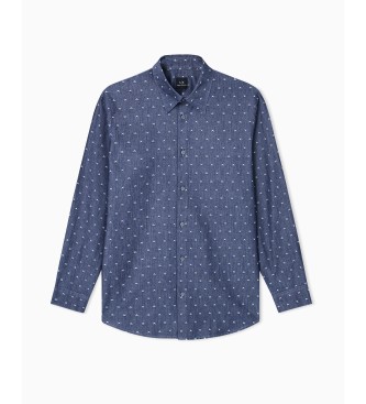 A|X Armani Exchange Navy jacquard shirt