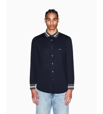 A|X Armani Exchange Navy Block Shirt