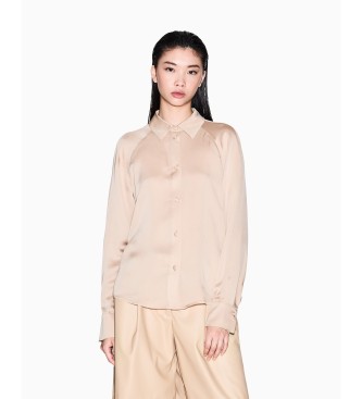 A|X Armani Exchange Beige satinskjorta