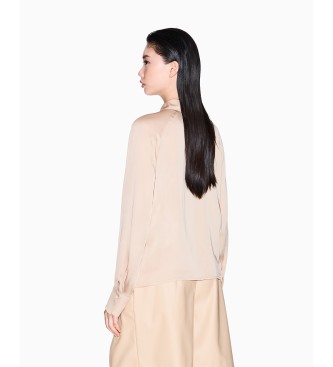 A|X Armani Exchange Beige satinskjorta