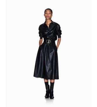 A|X Armani Exchange Synthetic Leather Shirt black