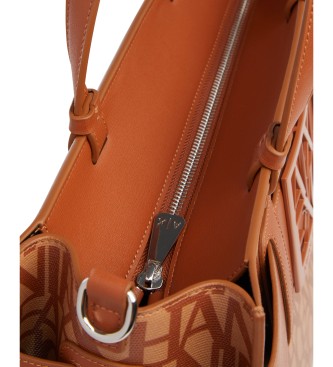 Armani Exchange Borsa in tela marrone