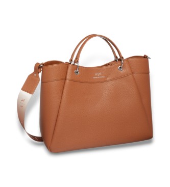 Armani Exchange Borsa marrone degradata