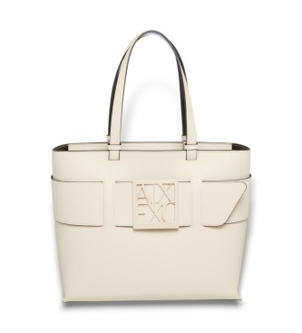 Armani Exchange Beige Shopper-Tasche