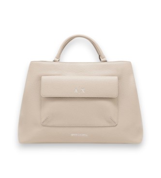 A|X Armani Exchange Sac � main avec bandouli�re et logo beige