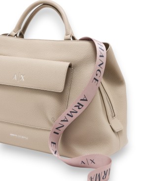 A|X Armani Exchange Sac � main avec bandouli�re et logo beige