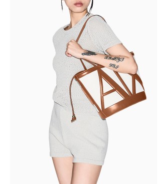 A|X Armani Exchange Bolso Canva beige