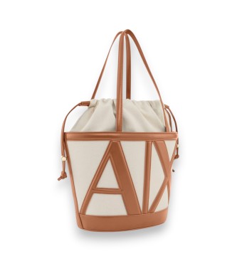 A|X Armani Exchange Bolso Canva beige
