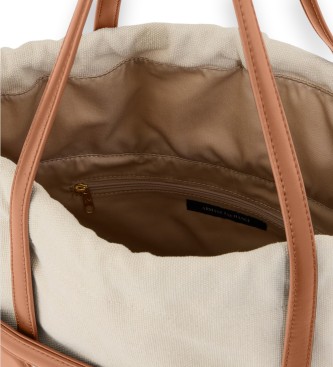 A|X Armani Exchange Bolso Canva beige