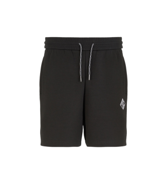 Armani Exchange Black elasticated waist shorts