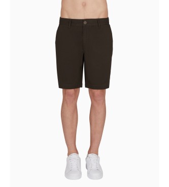 Armani Exchange Shorts i svart bomullstwill