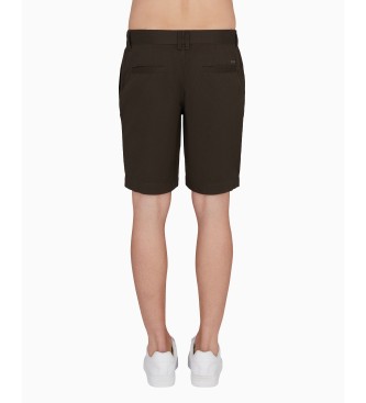 Armani Exchange Shorts i svart bomullstwill