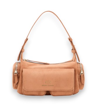 A|X Armani Exchange Brown baguette handbag