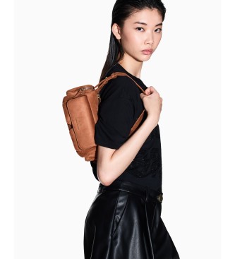 A|X Armani Exchange Brown baguette handbag