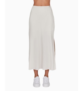 Armani Exchange White midi skirt