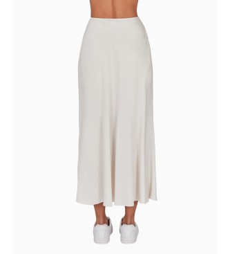 Armani Exchange White midi skirt